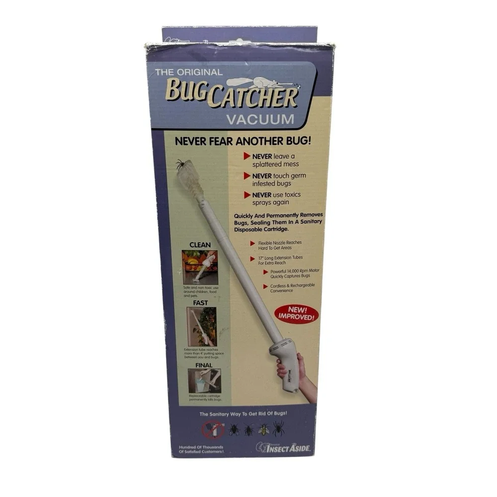 The Original Bug Catcher Vacuum Cordless Rechargeable Insect Aside New Rare